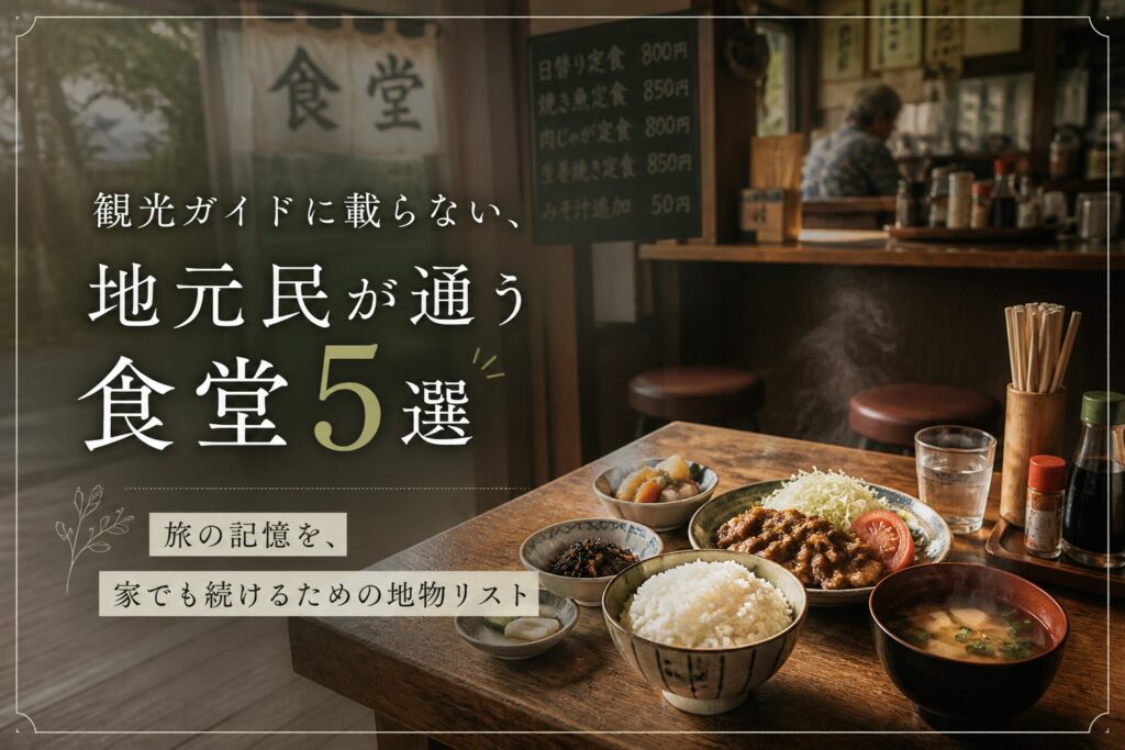 観光ガイドに載らない、地元民が通う食堂5選｜旅の記憶を家でも続けるための地物リスト